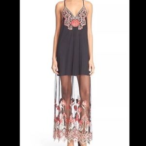 Alice & Olivia Sally Embroidered Maxi Dress